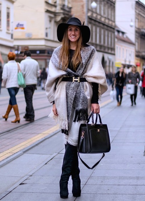 Belted Poncho