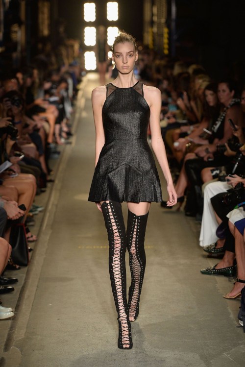  Lace up thigh high boots 